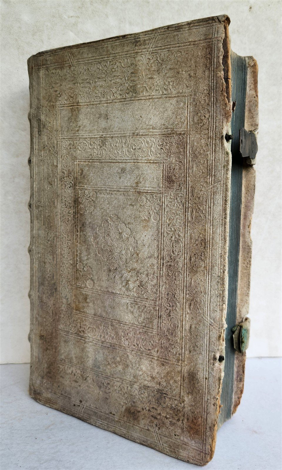 1753 THEOLOGY by Jesuit Francisco Peikhart antique PIGSKIN BOUND FOLIO