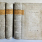 1735-39 CANON LAW 3 VOLUMES antique PIGSKIN BOUND FOLIOS w/ CLASPS