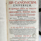 1735-39 CANON LAW 3 VOLUMES antique PIGSKIN BOUND FOLIOS w/ CLASPS
