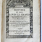 1691 HISTOIRE DU ROY LOUIS LE GRAND ILLUSTRATED antique ARMORIAL BINDING