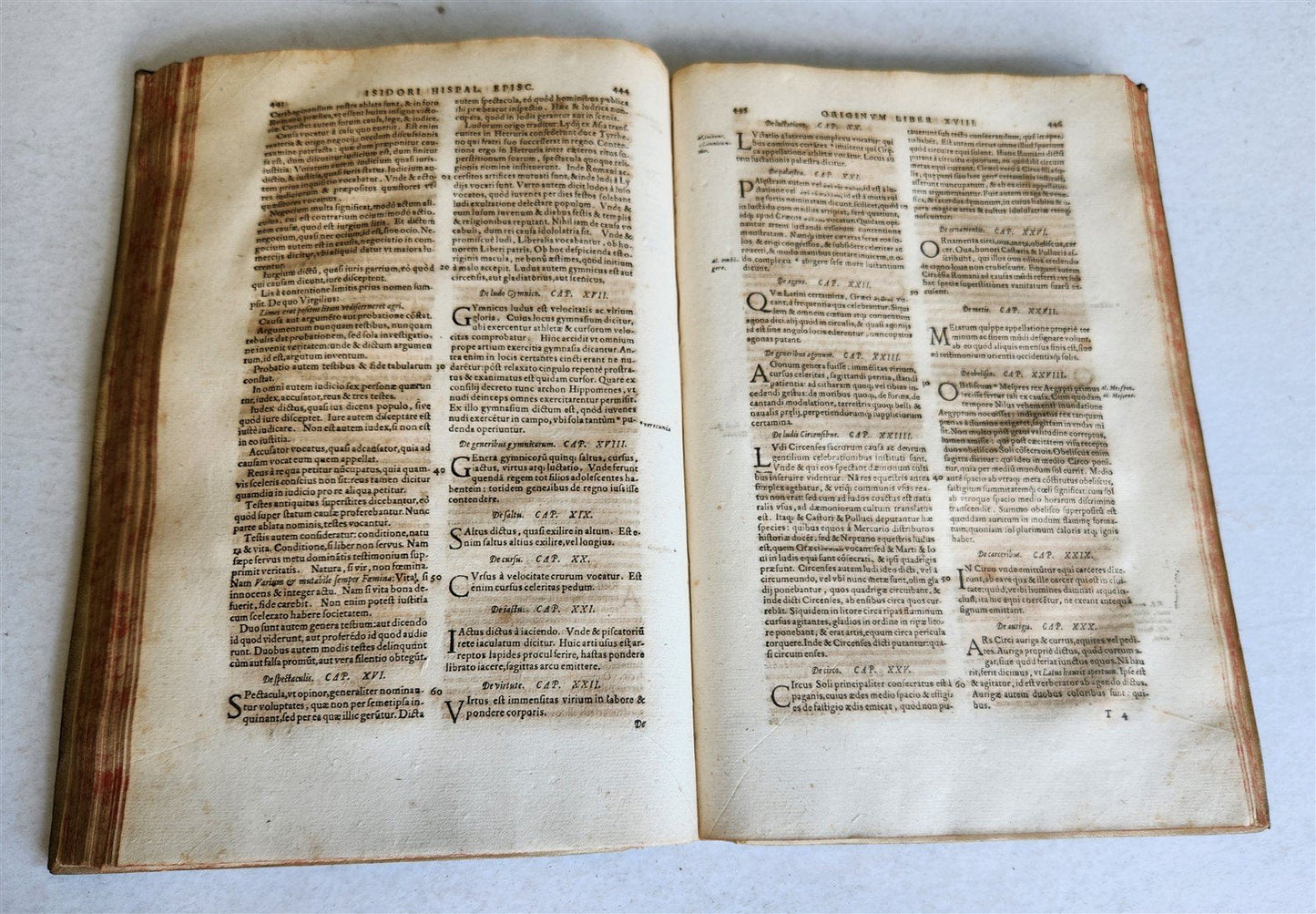 1577 ENCYCLOPEDIA of SCIENCE by ISIDORE von SEVILLA antique VELLUM BOUND FOLIO