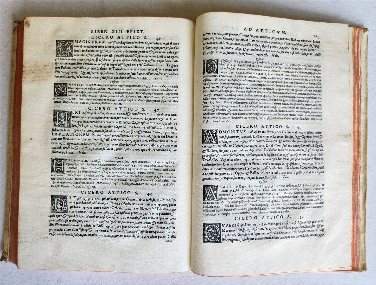 1544 CICERO Epistolae ad Titum Pomponium Atticum antique VELLUM BOUND FOLIO