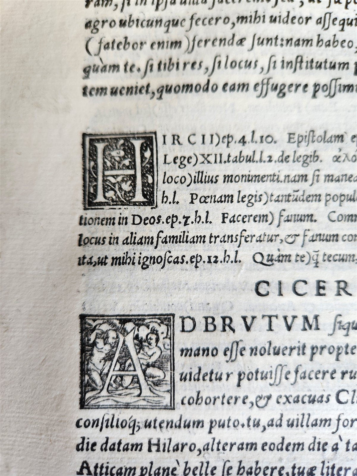 1544 CICERO Epistolae ad Titum Pomponium Atticum antique VELLUM BOUND FOLIO