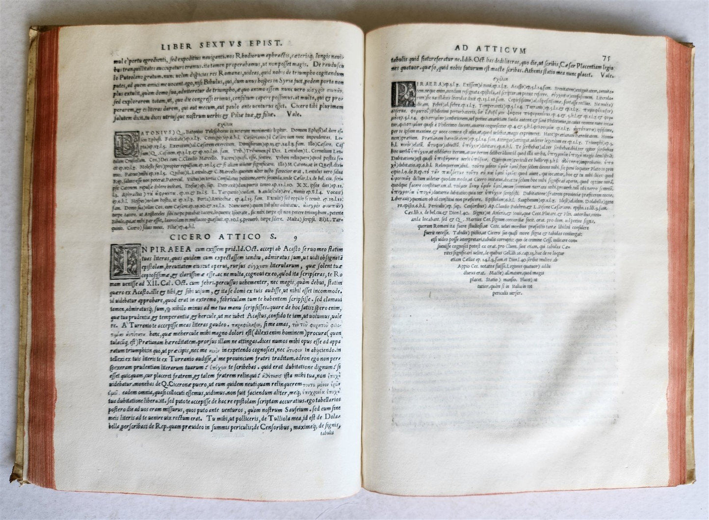 1544 CICERO Epistolae ad Titum Pomponium Atticum antique VELLUM BOUND FOLIO