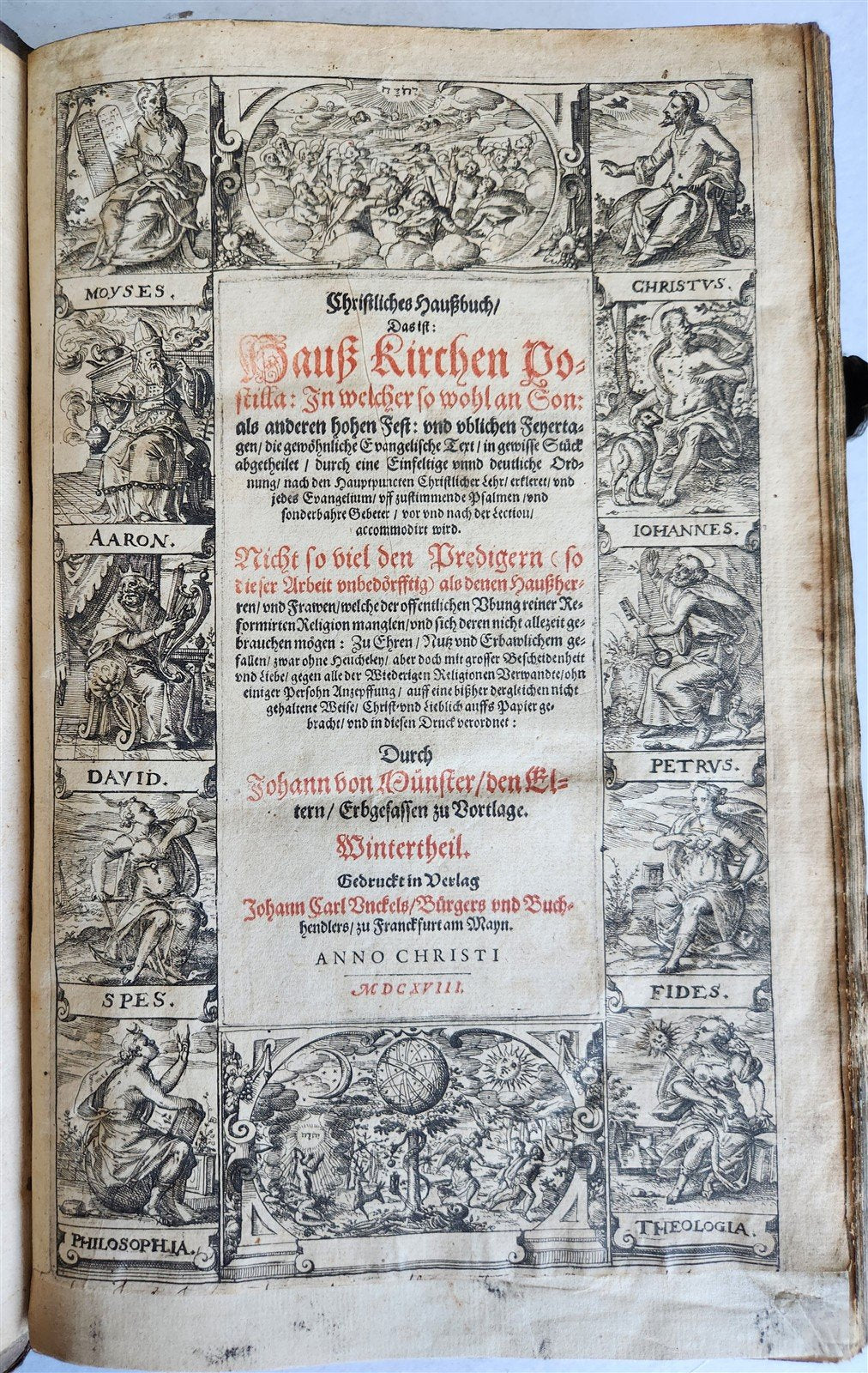 1618 SERMONS by J. MUNSTER antique PIGSKIN BOUND FOLIO w/ CLASPS rare