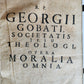 1700 THEOLOGY by GEORII GOBAT antique BLIND-STAMPED PIGSKIN BOUND FOLIO w/CLASPS