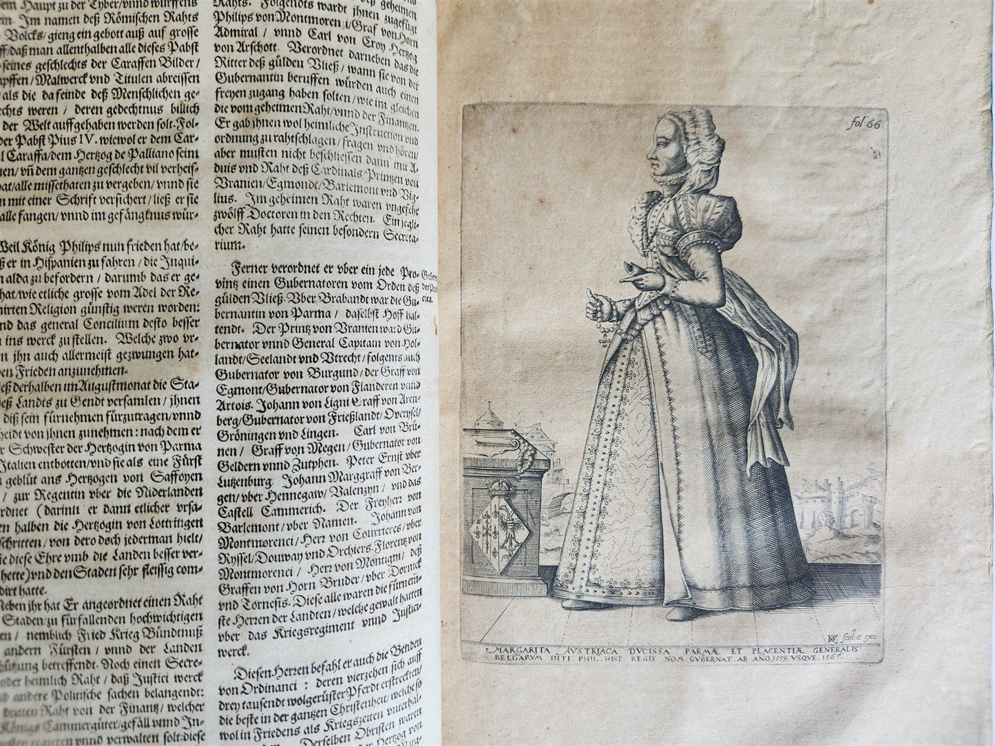 1614 ILLUSTRATED GERMAN HISTORY Lower Saxony War description antique VELLUM