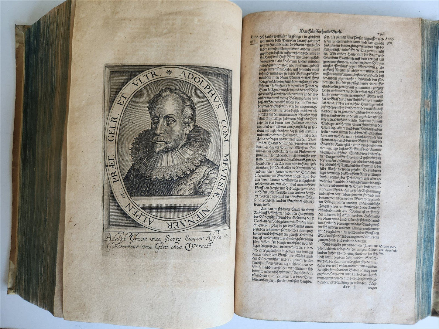 1614 ILLUSTRATED GERMAN HISTORY Lower Saxony War description antique VELLUM