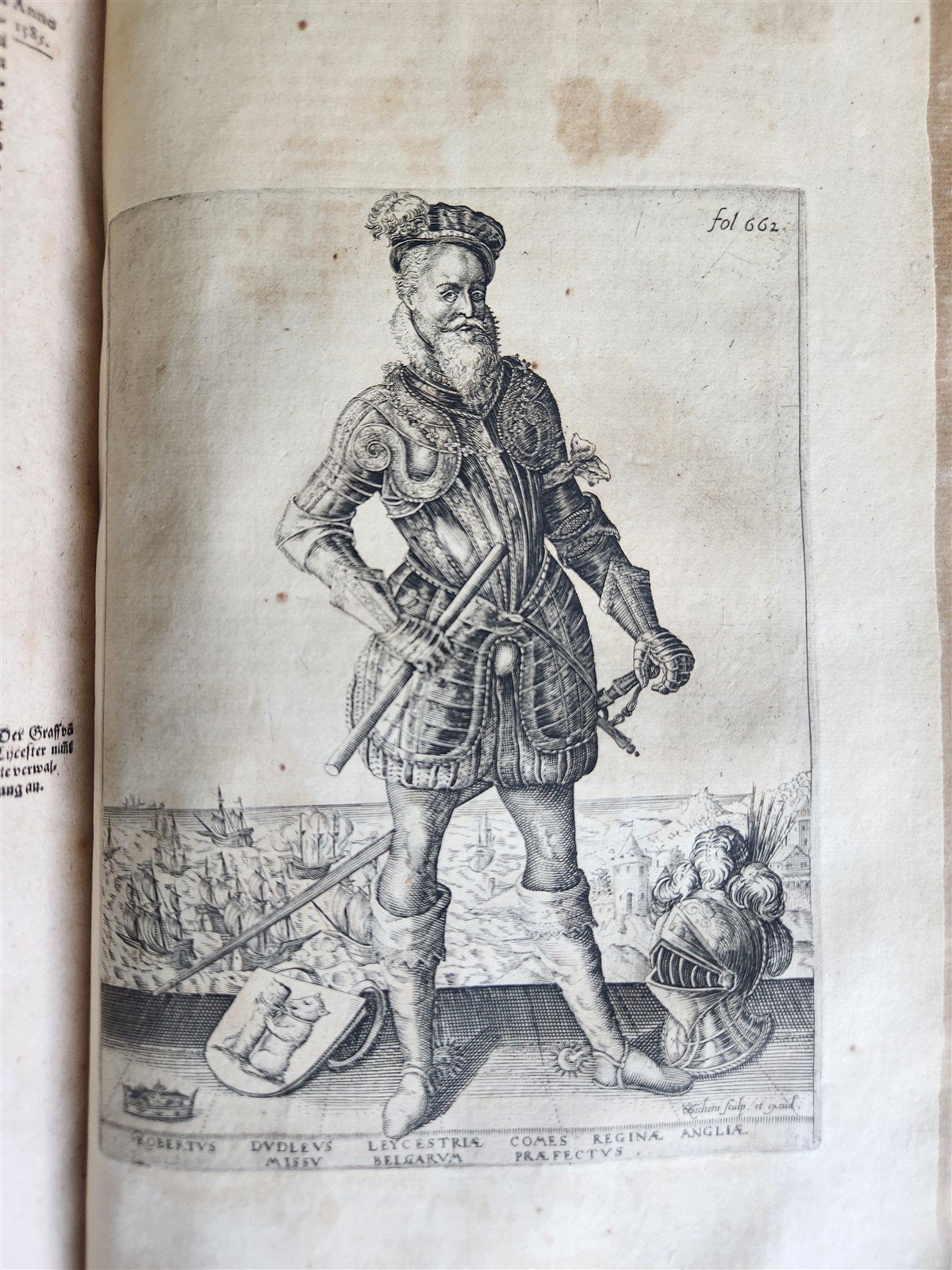 1614 ILLUSTRATED GERMAN HISTORY Lower Saxony War description antique VELLUM
