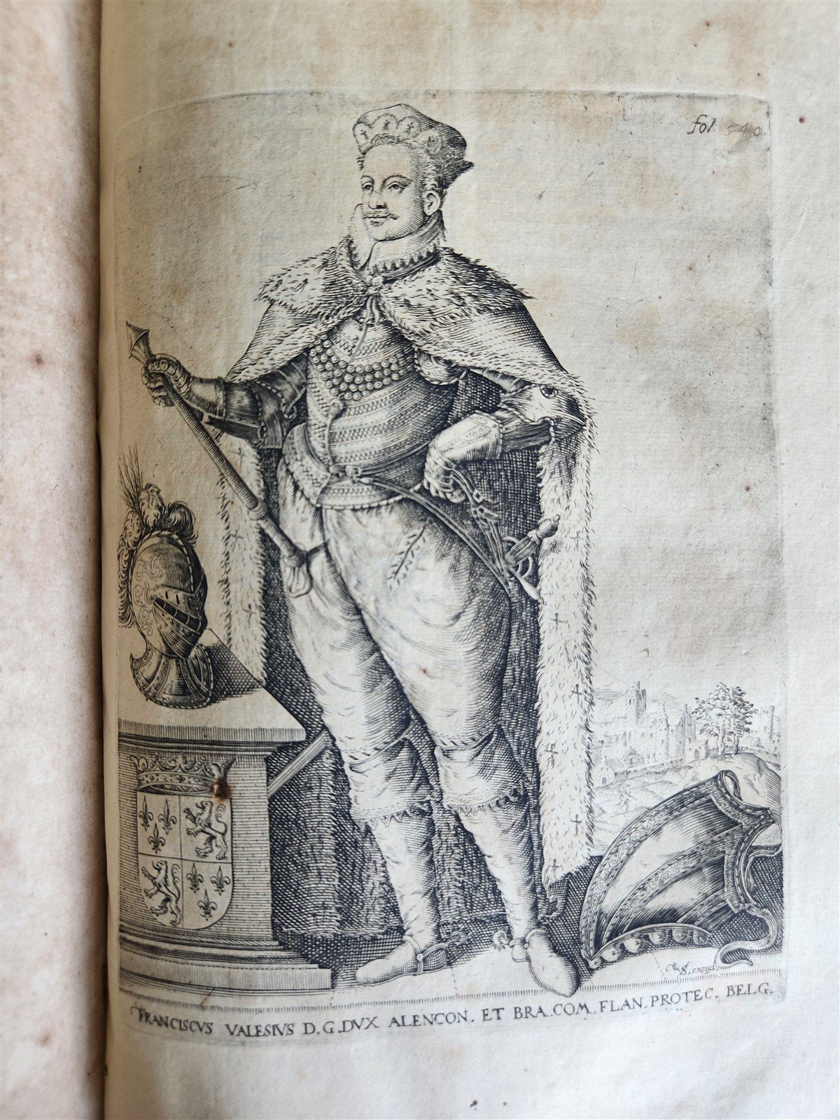 1614 ILLUSTRATED GERMAN HISTORY Lower Saxony War description antique VELLUM
