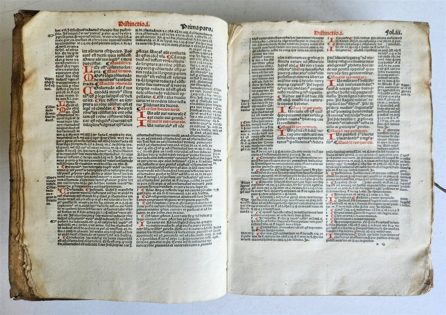 1516 POST-INCUNABULA CANON LAW Decretum Gratiani by GRATIANUS antique VELLUM