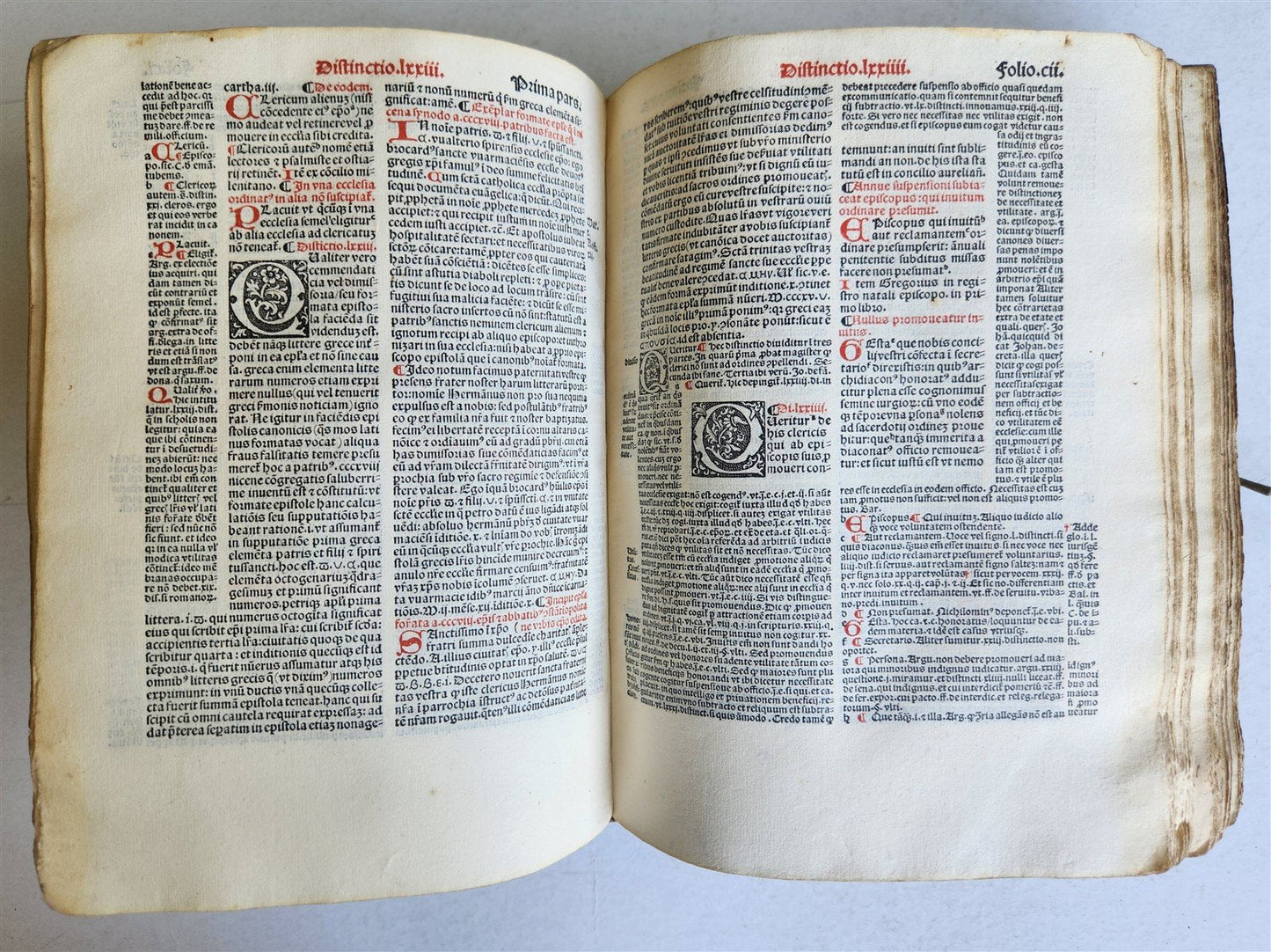 1516 POST-INCUNABULA CANON LAW Decretum Gratiani by GRATIANUS antique VELLUM