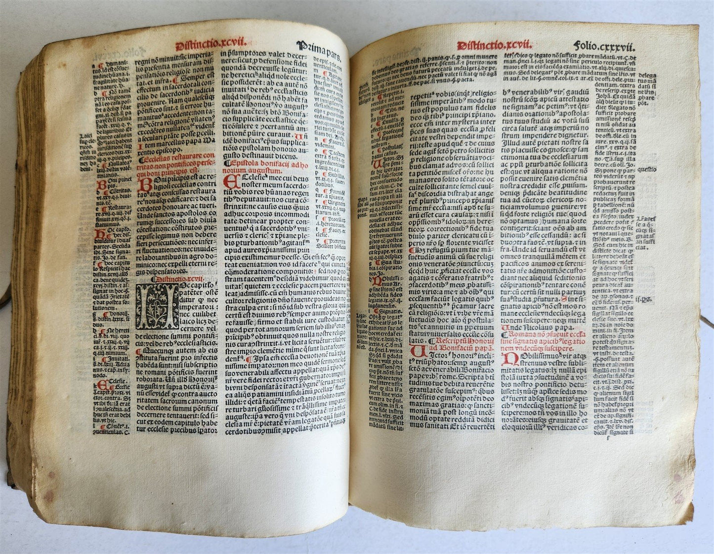 1516 POST-INCUNABULA CANON LAW Decretum Gratiani by GRATIANUS antique VELLUM
