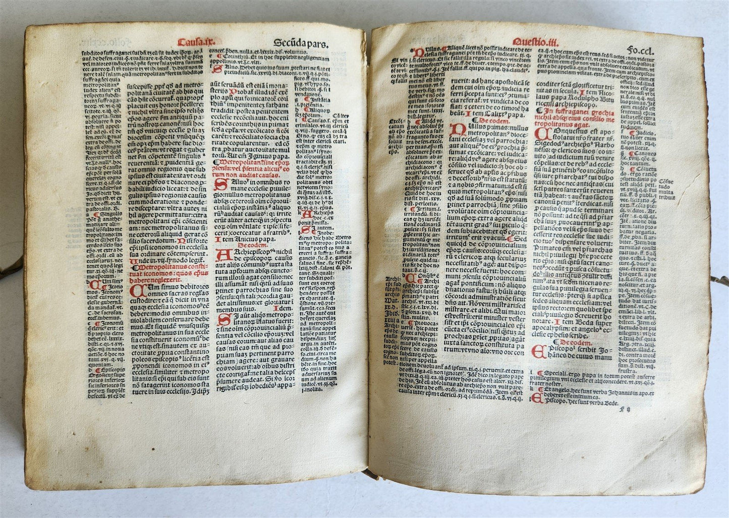 1516 POST-INCUNABULA CANON LAW Decretum Gratiani by GRATIANUS antique VELLUM