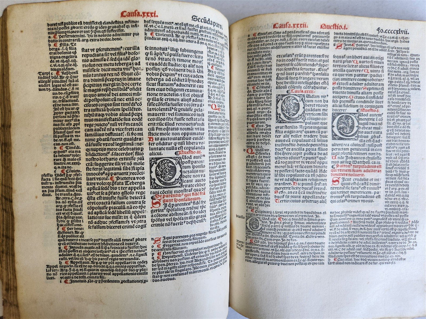 1516 POST-INCUNABULA CANON LAW Decretum Gratiani by GRATIANUS antique VELLUM