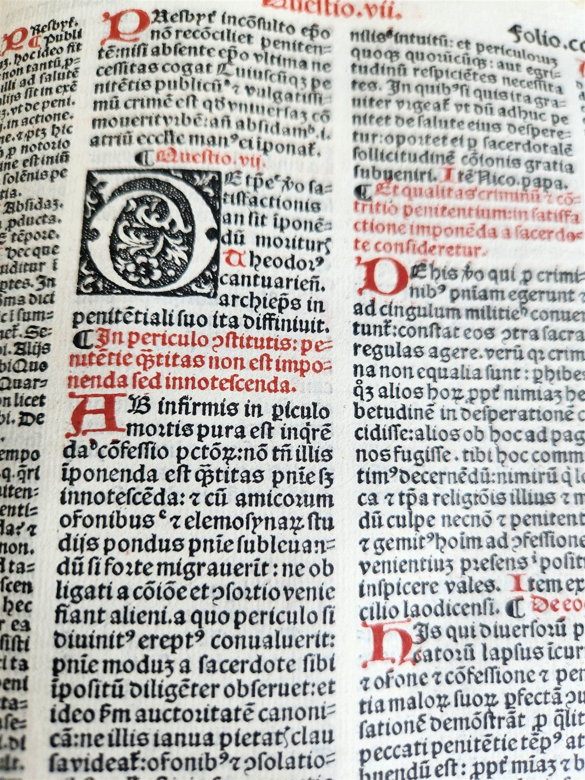 1516 POST-INCUNABULA CANON LAW Decretum Gratiani by GRATIANUS antique VELLUM