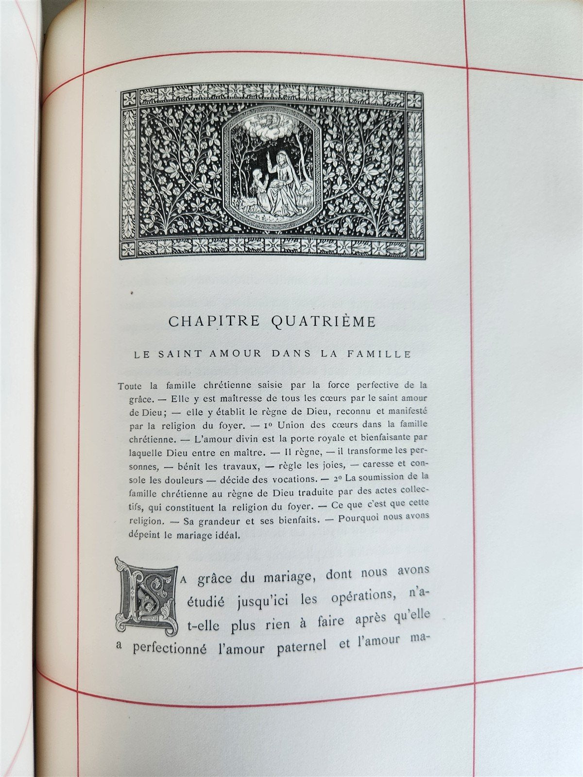 1887 LE MARIAGE by Monsabre ILLUSTRATED antique DARK BROWN MOROCCO BINDING