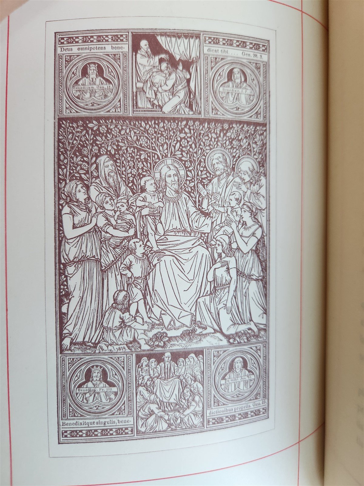 1887 LE MARIAGE by Monsabre ILLUSTRATED antique DARK BROWN MOROCCO BINDING