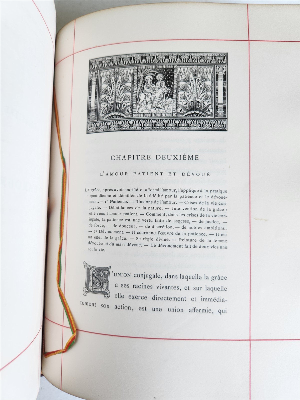 1887 LE MARIAGE by Monsabre ILLUSTRATED antique DARK BROWN MOROCCO BINDING