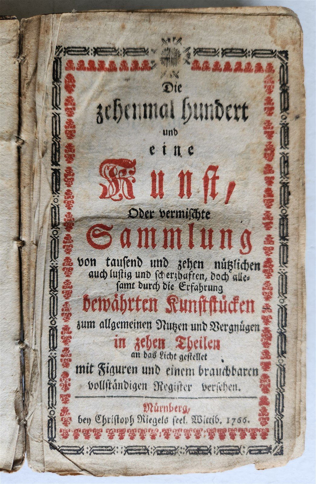 1766 MEDICAL RECEIPTS & HOUSEHOLD ADVICES in GERMAN antique