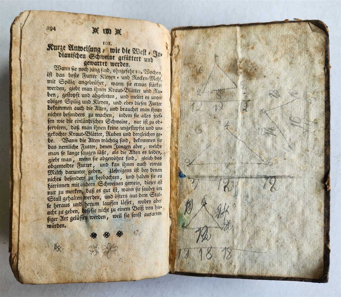 1766 MEDICAL RECEIPTS & HOUSEHOLD ADVICES in GERMAN antique