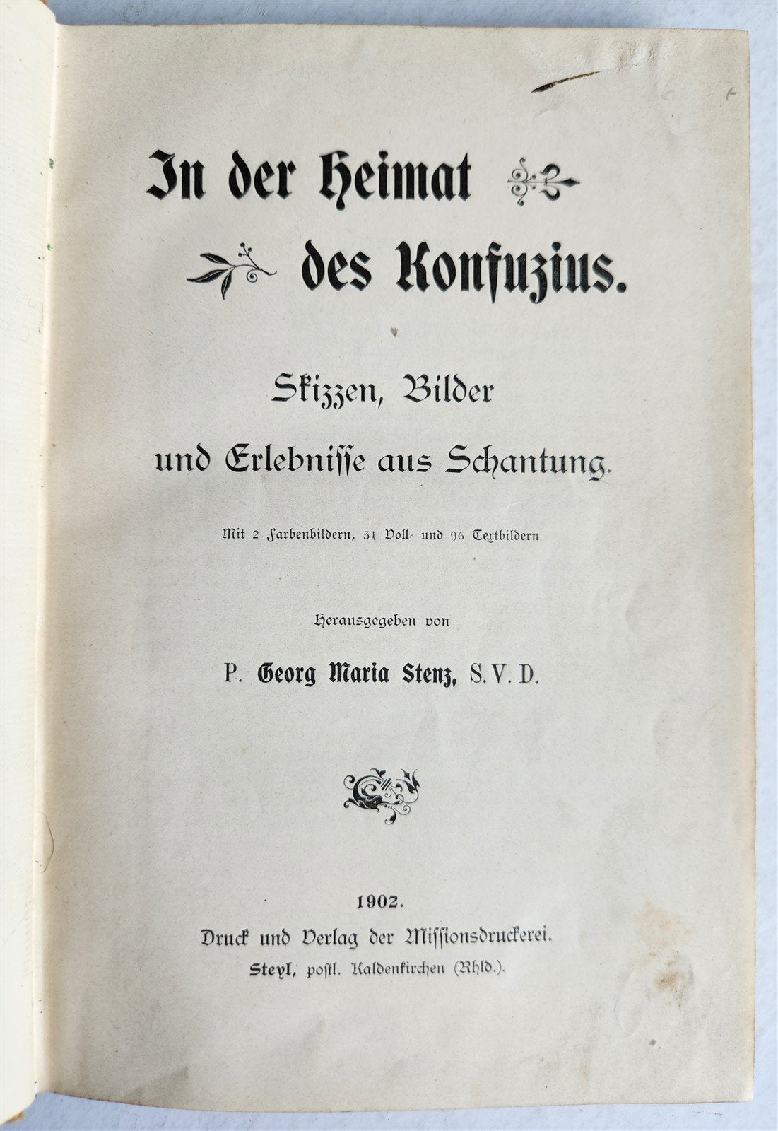 1902 CHINA IN HOMELAND of CONFUCIUS in GERMAN antique ILLUSTRATED