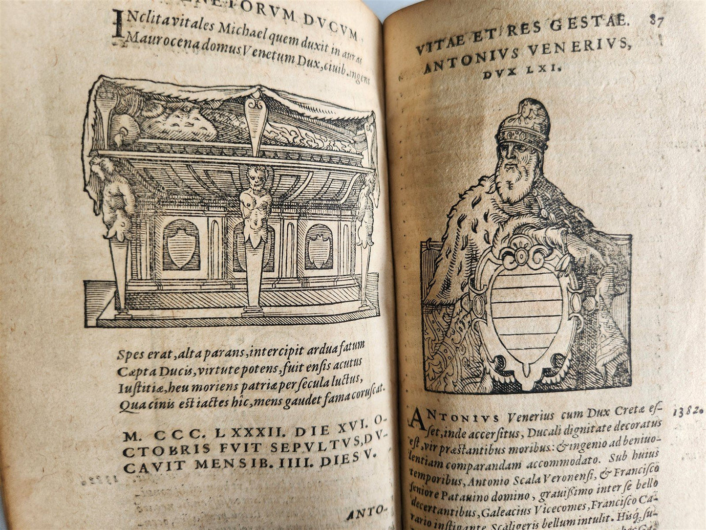 1574 HISTORY of VENICE antique AMMAN ILLUSTRATED 103 VENETIAN DOGES ENGRAVINGS