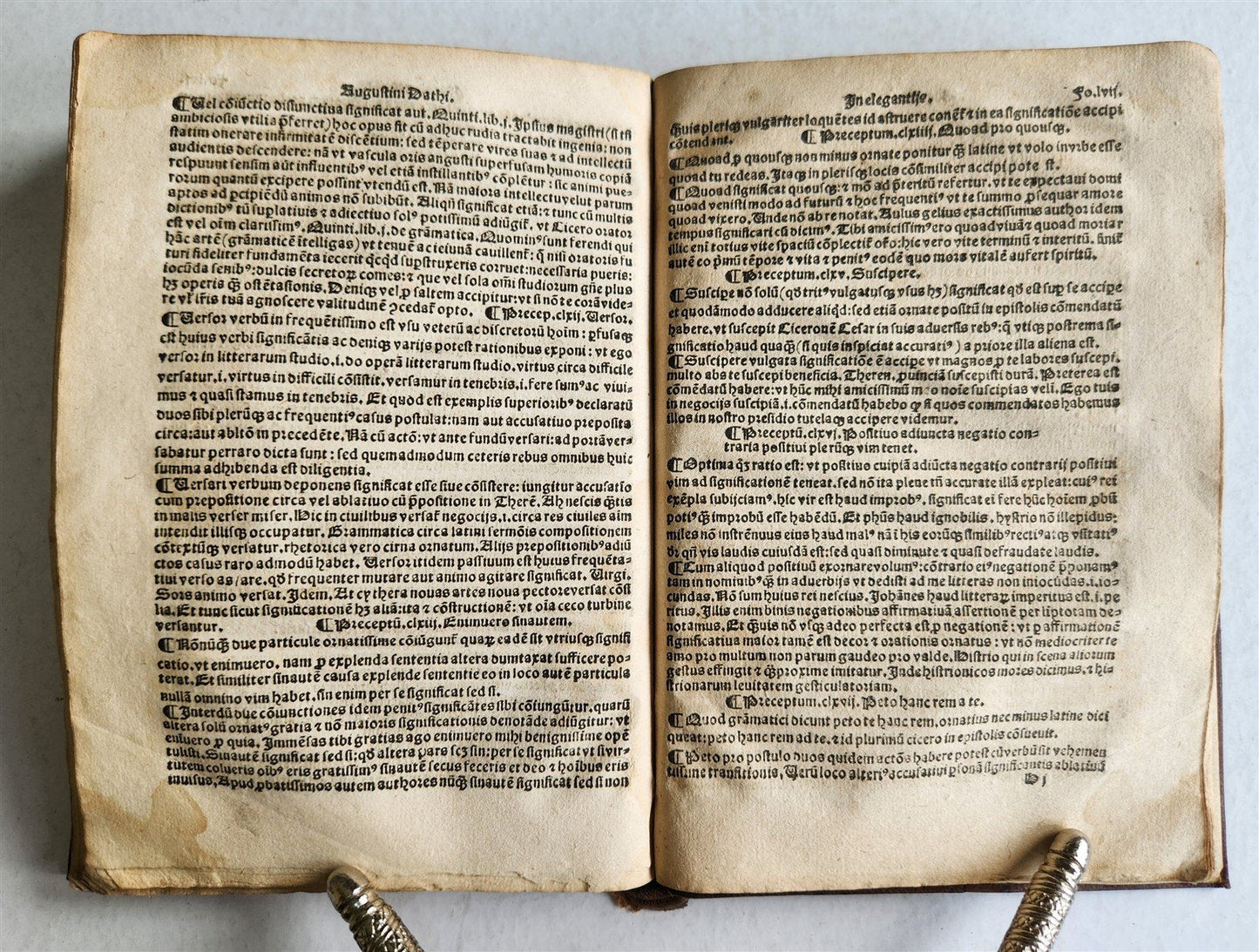 1526 POST-INCUNABULA CICERO COMMENTRAIES by A. DATUS antique ORIGINAL BINDING
