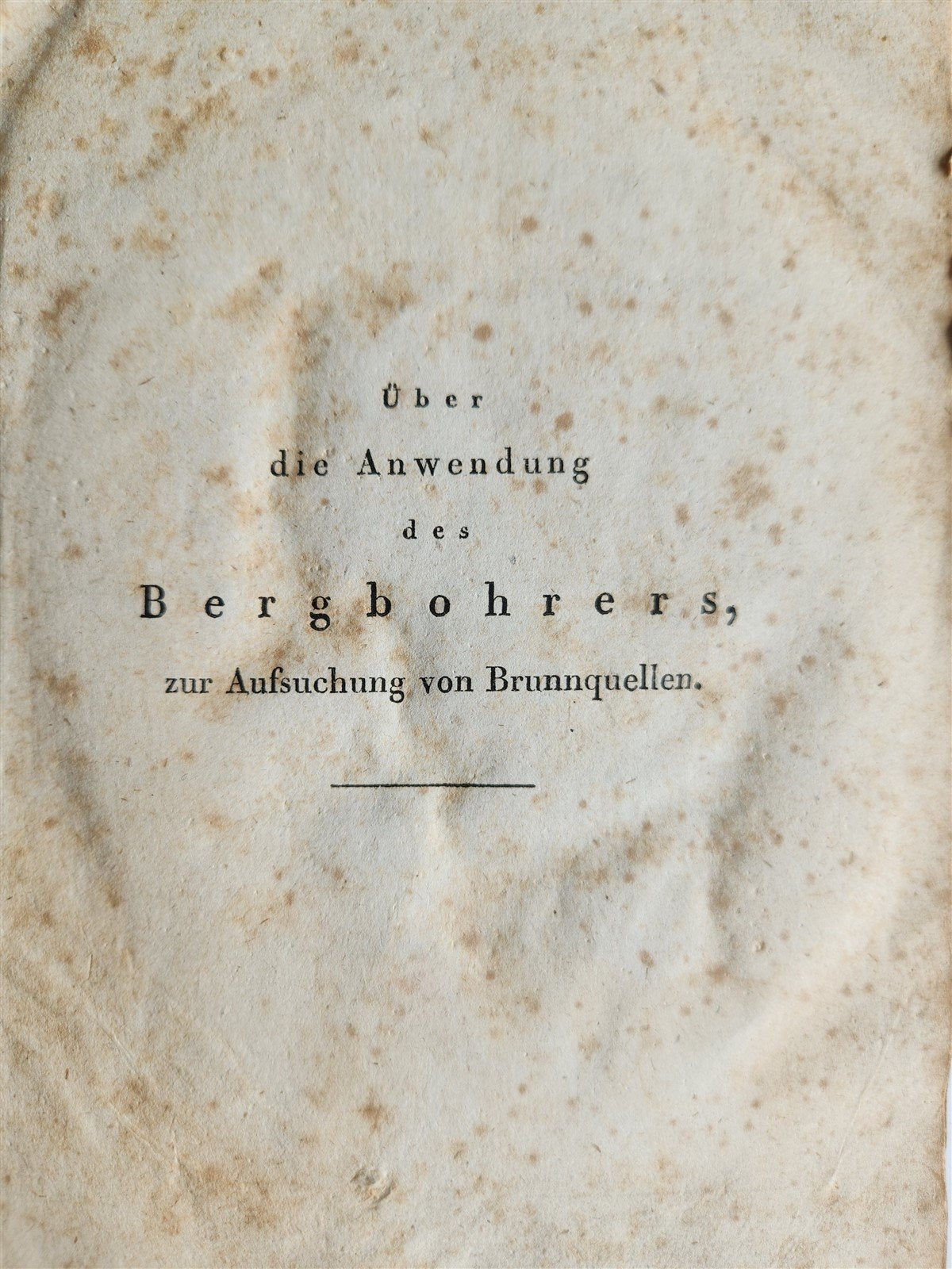 1824 WELL DRILLING MANUAL antique ILLUSTRATED w/ 20 FOLDING PLATES in GERMAN