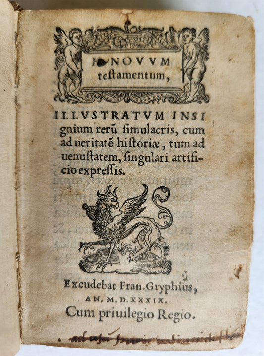 1539 BIBLE in LATIN FULLY ILLUSTRATED antique VELLUM rare 16th CENTURY