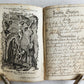 GERMAN antique MANUSCRIPT ILLUSTRATED