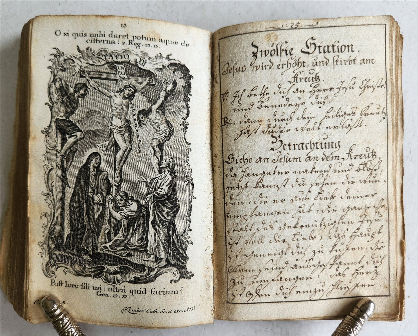 GERMAN antique MANUSCRIPT ILLUSTRATED