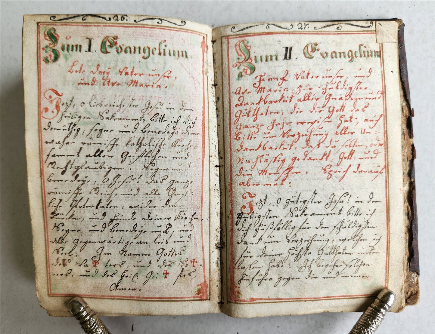 GERMAN antique MANUSCRIPT ILLUSTRATED