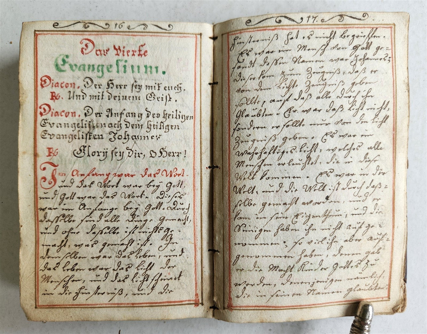 GERMAN antique MANUSCRIPT ILLUSTRATED