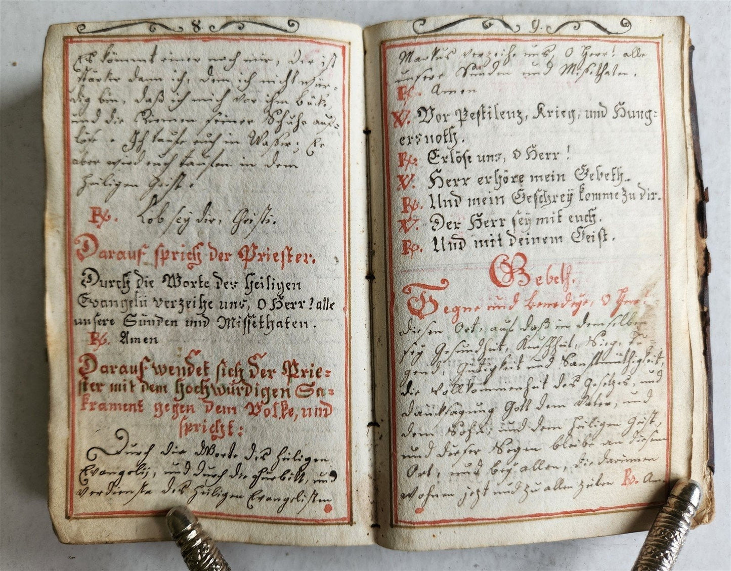 GERMAN antique MANUSCRIPT ILLUSTRATED