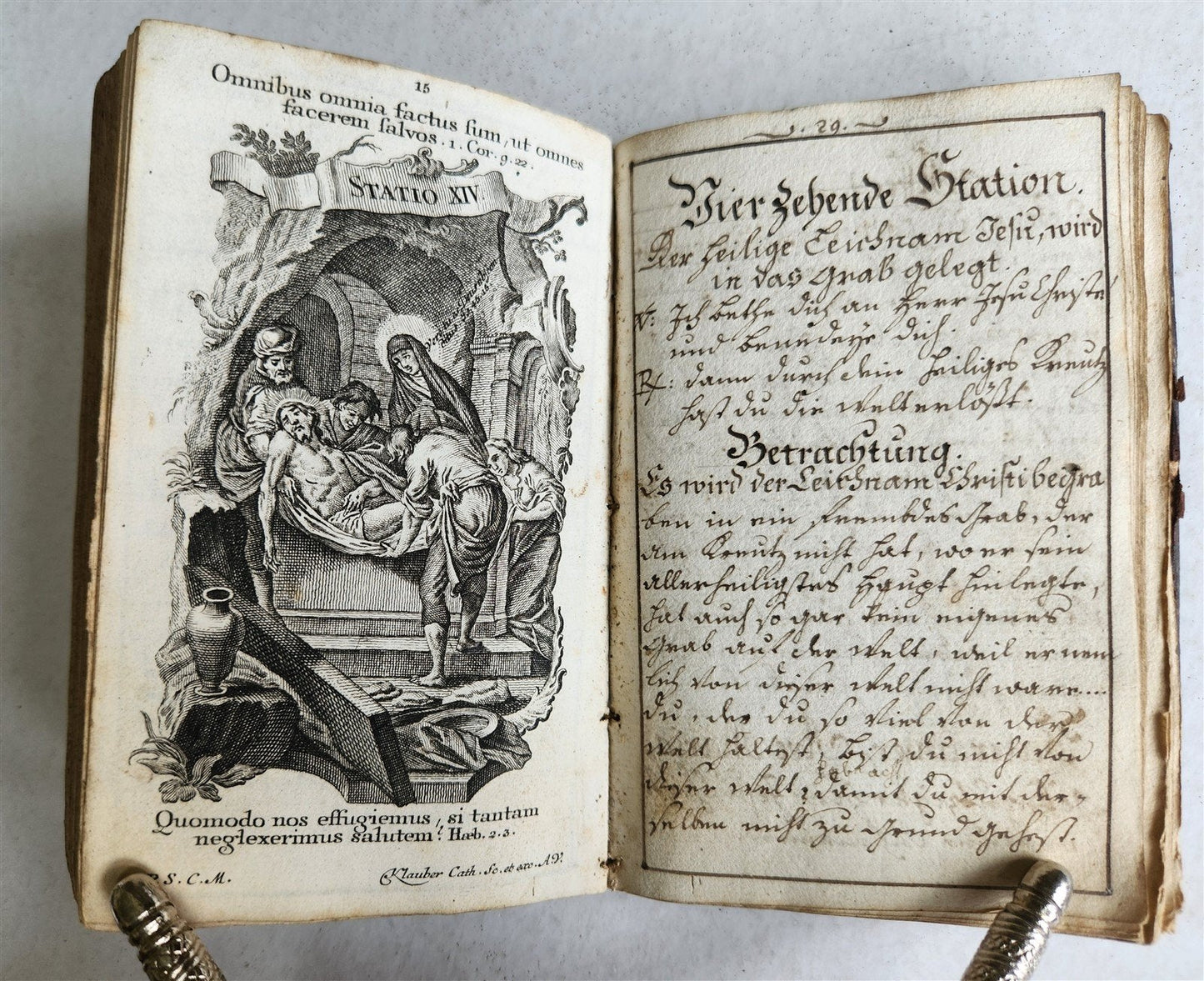 GERMAN antique MANUSCRIPT ILLUSTRATED