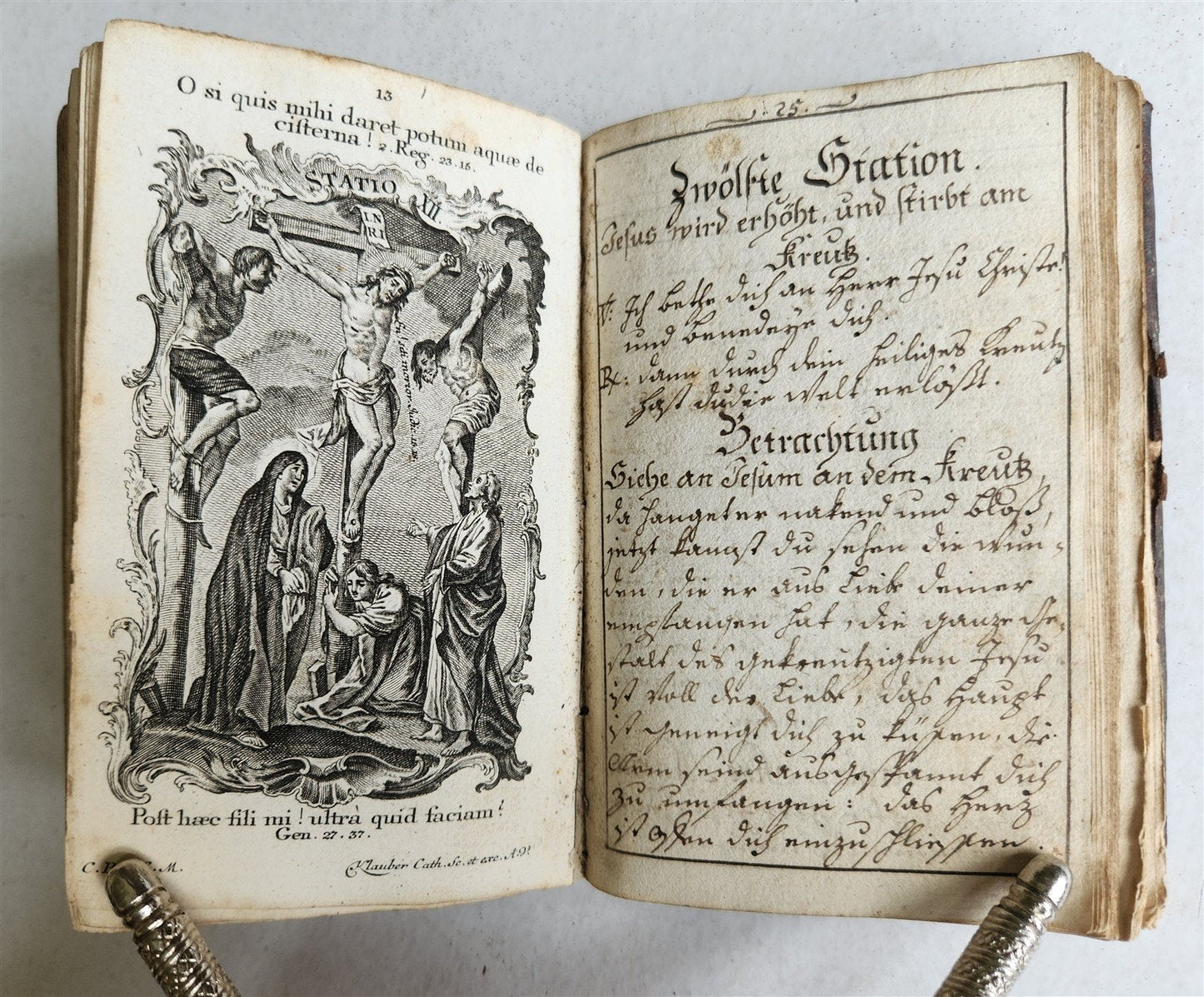 GERMAN antique MANUSCRIPT ILLUSTRATED