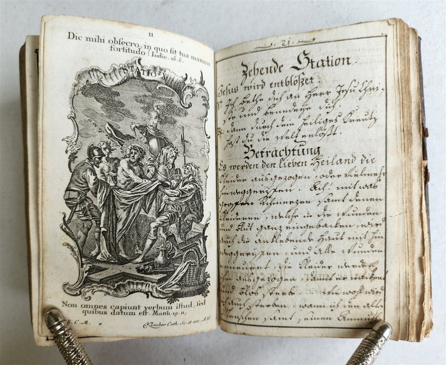 GERMAN antique MANUSCRIPT ILLUSTRATED