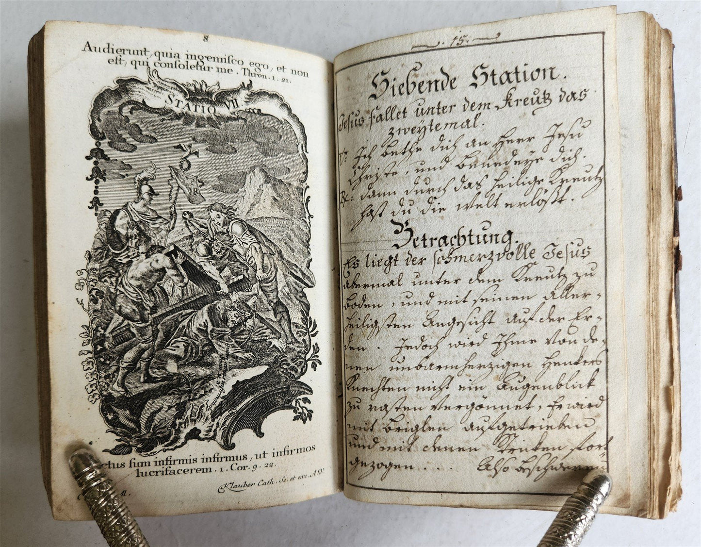 GERMAN antique MANUSCRIPT ILLUSTRATED