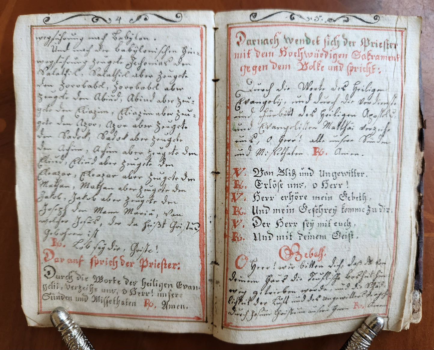 GERMAN antique MANUSCRIPT ILLUSTRATED