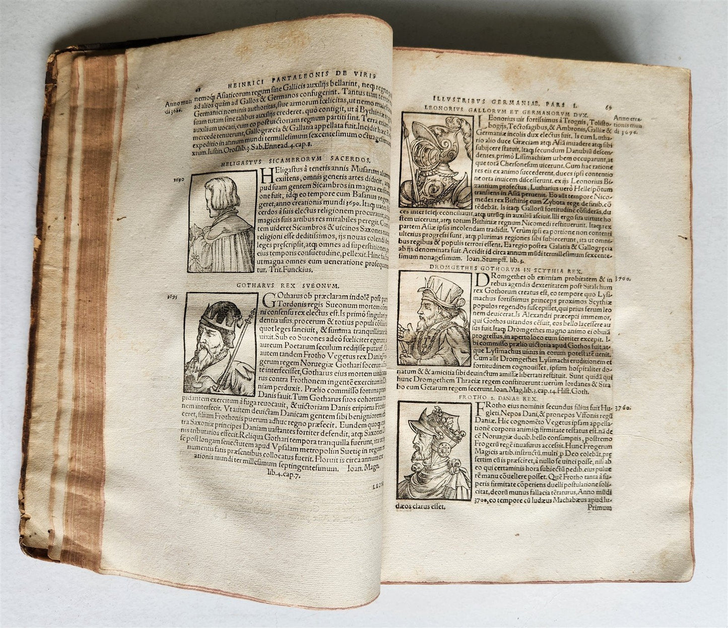 1565 GERMAN HISTORY ILLUSTRATED antique Prosopographiae heroum atque illustrium