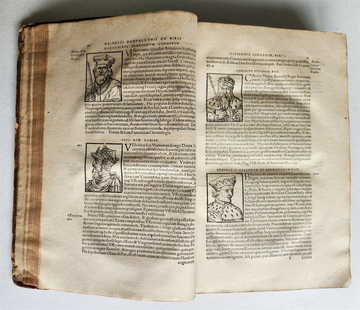 1565 GERMAN HISTORY ILLUSTRATED antique Prosopographiae heroum atque illustrium
