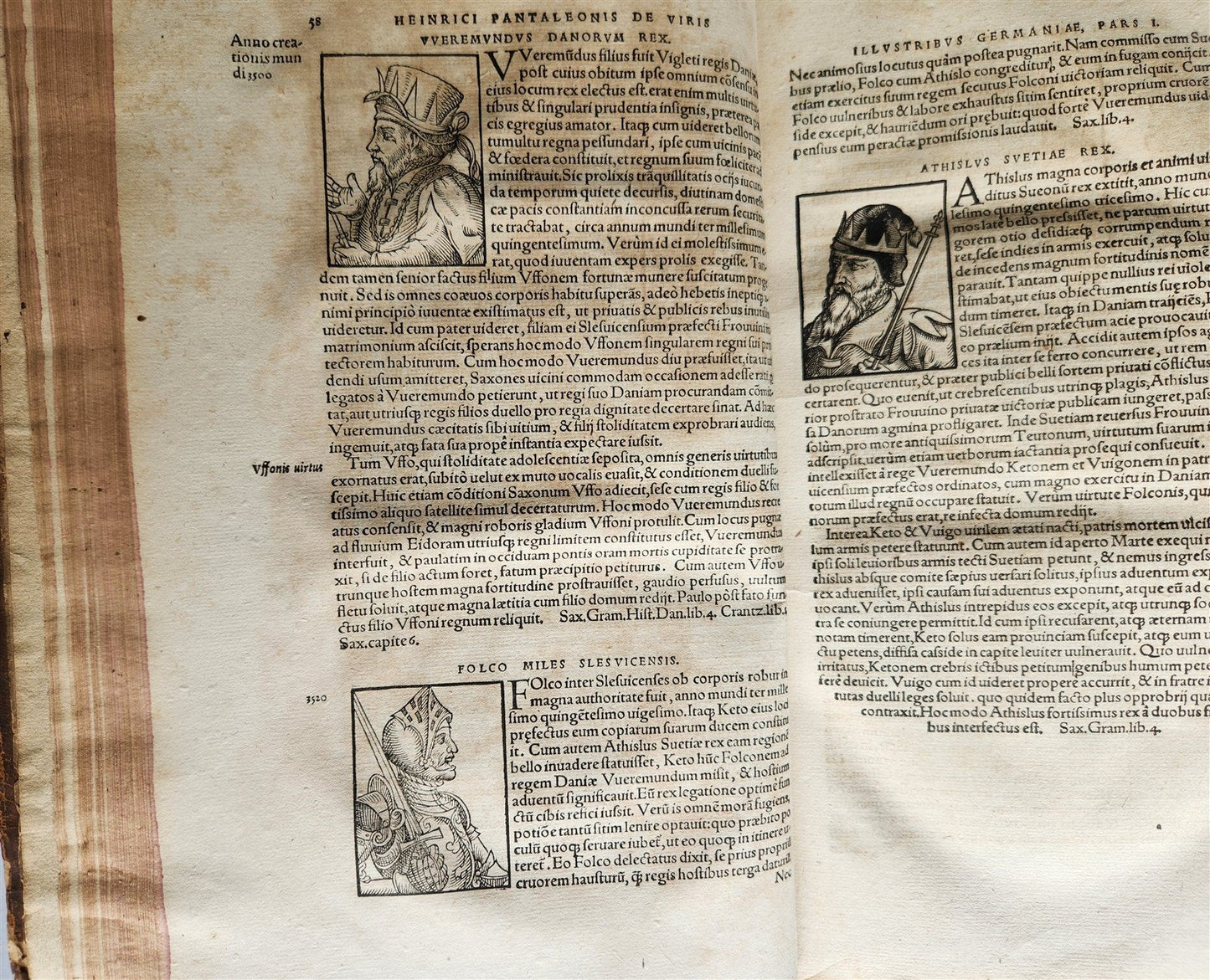1565 GERMAN HISTORY ILLUSTRATED antique Prosopographiae heroum atque illustrium