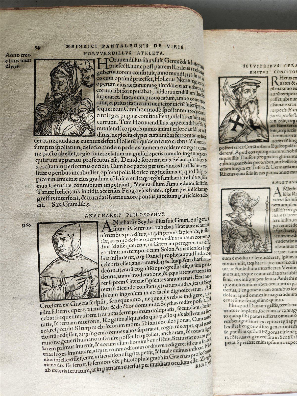 1565 GERMAN HISTORY ILLUSTRATED antique Prosopographiae heroum atque illustrium