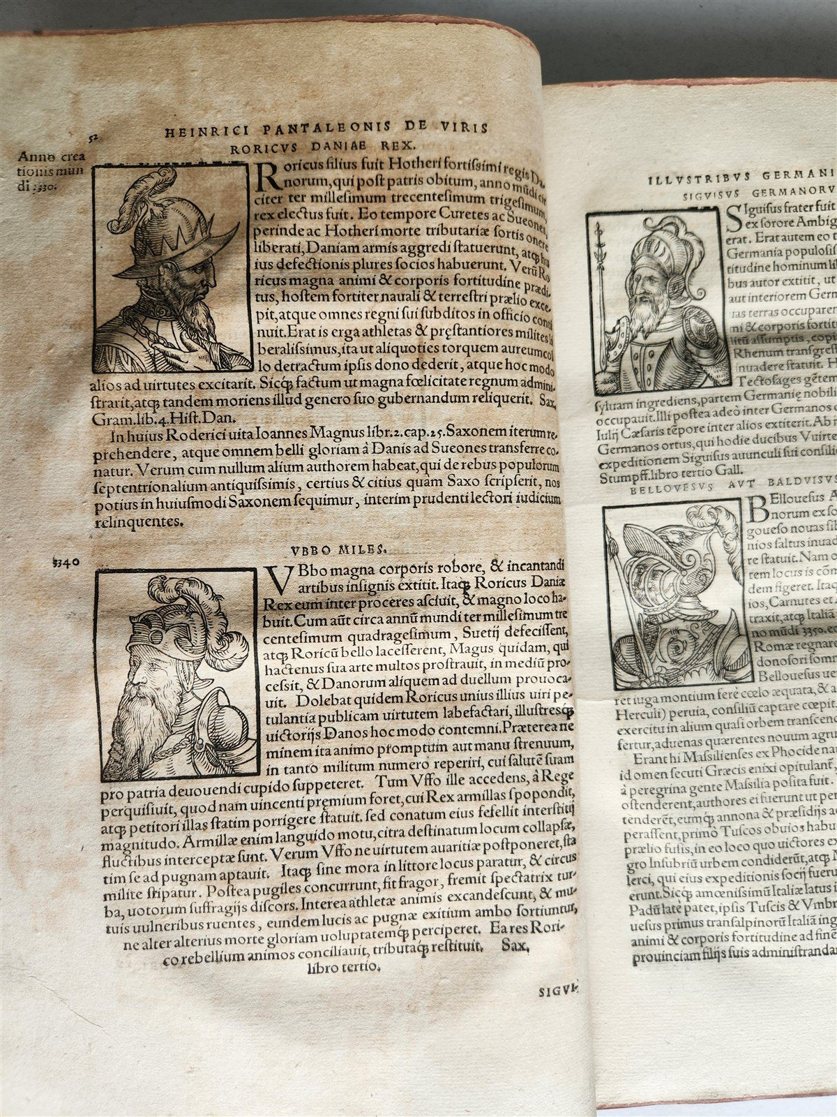 1565 GERMAN HISTORY ILLUSTRATED antique Prosopographiae heroum atque illustrium
