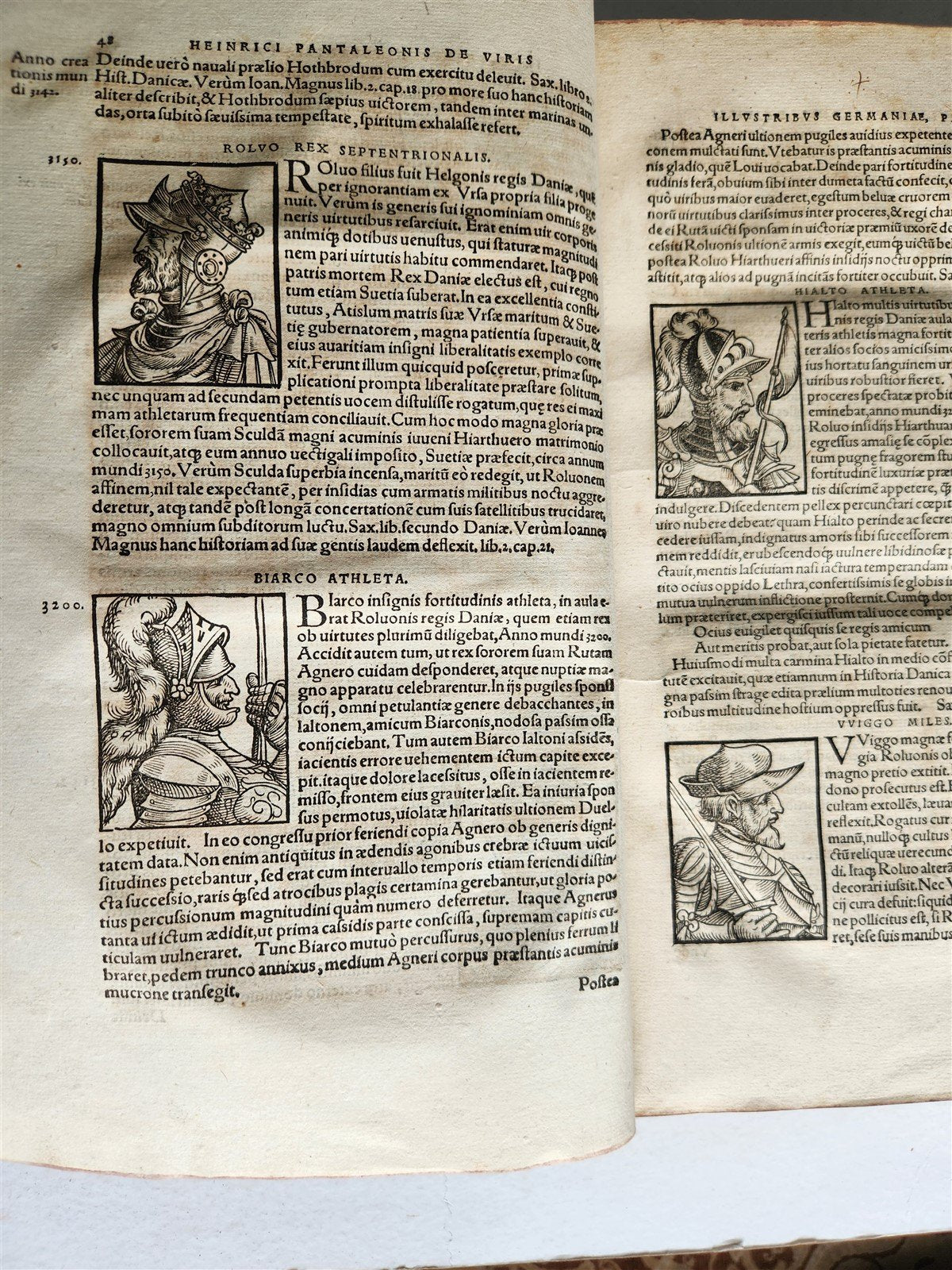 1565 GERMAN HISTORY ILLUSTRATED antique Prosopographiae heroum atque illustrium