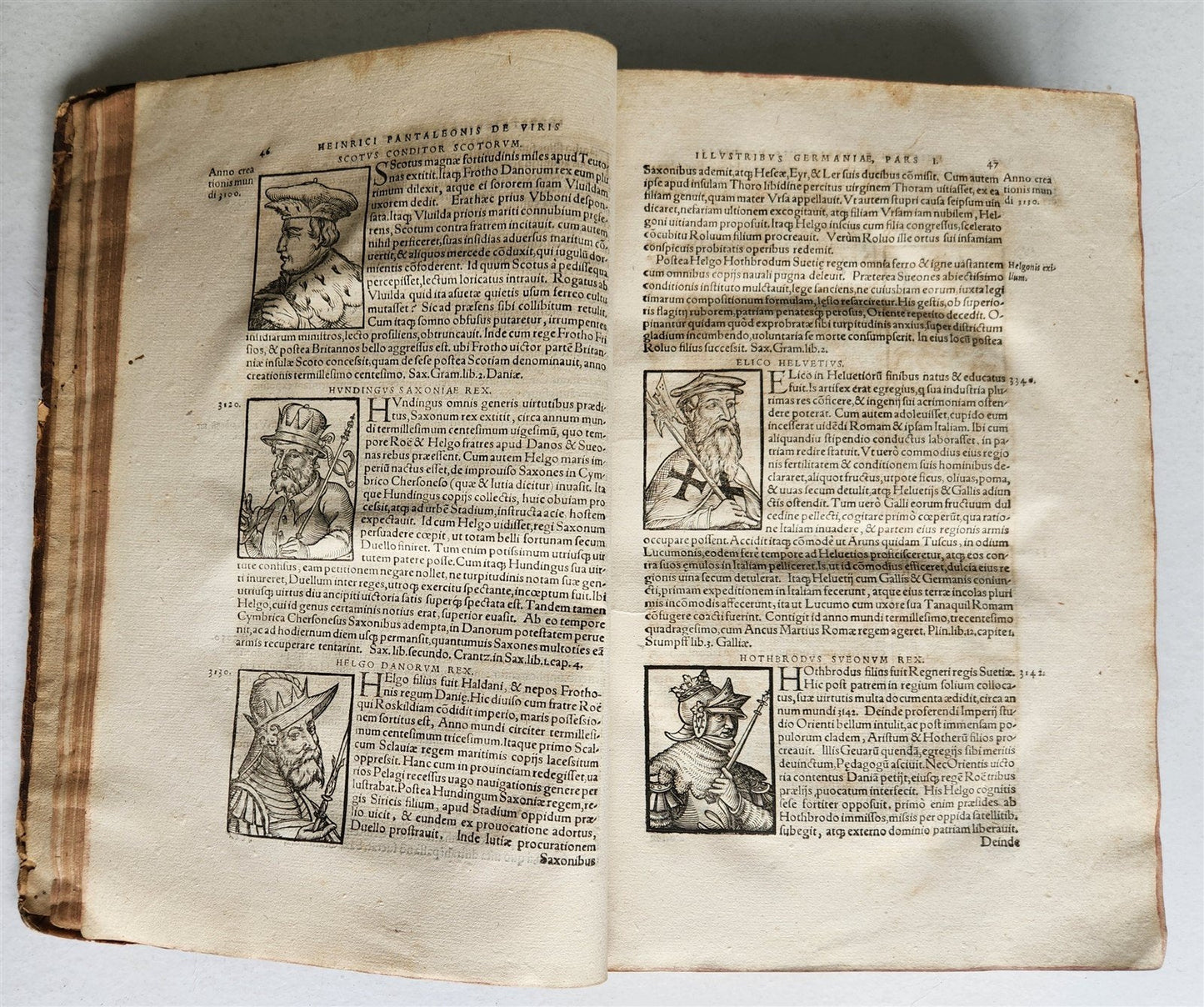 1565 GERMAN HISTORY ILLUSTRATED antique Prosopographiae heroum atque illustrium
