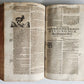 1665 OECONOMIA ILLUSTRATED antique hunting fishing livestock breeding PIGSKIN