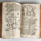 1665 OECONOMIA ILLUSTRATED antique hunting fishing livestock breeding PIGSKIN
