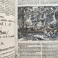 1665 OECONOMIA ILLUSTRATED antique hunting fishing livestock breeding PIGSKIN